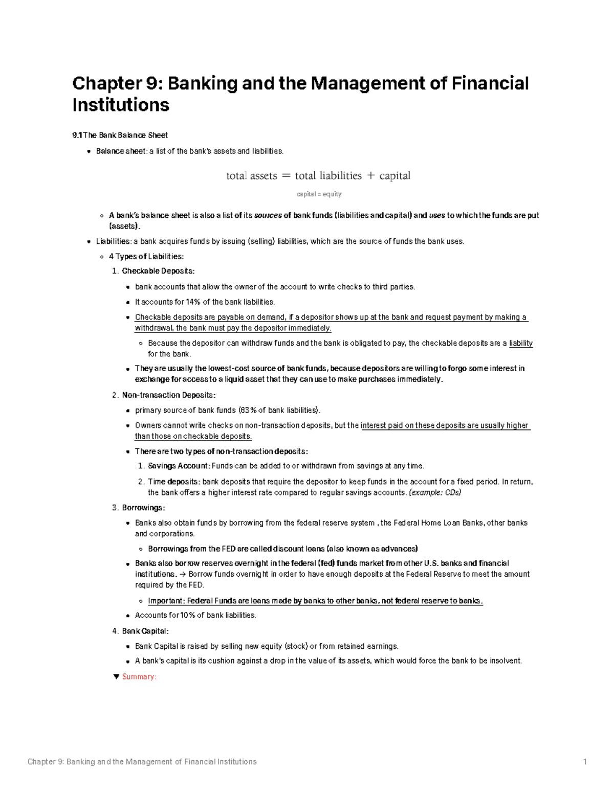 Chapter 9: Banking & Financial Institutions Management Notes (IMF ...