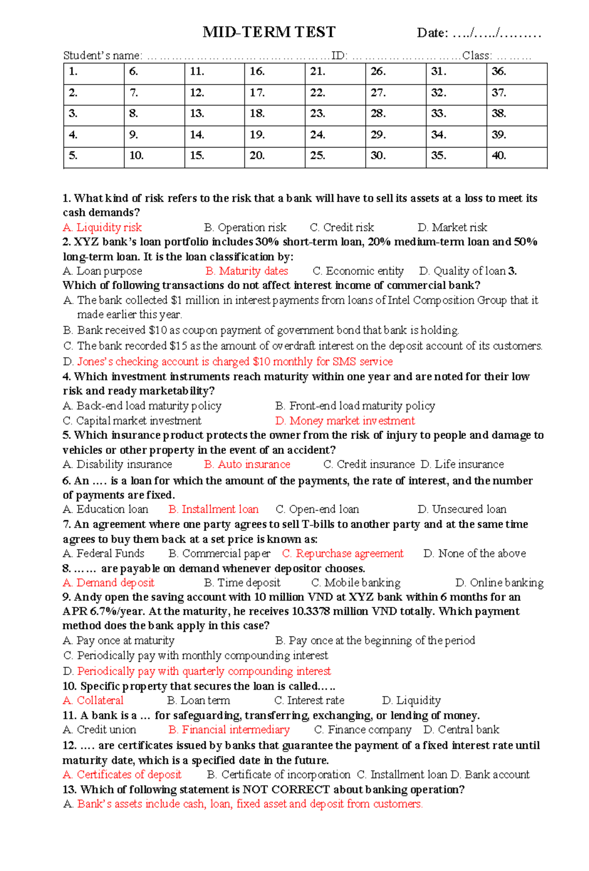 đề HDNH đã giải - HDNH - MID-TERM TEST Date ...