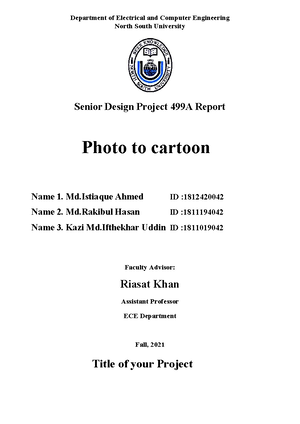 NSU Final-Report - hello - Senior Design Project Report CSE/EEE/ETE ...