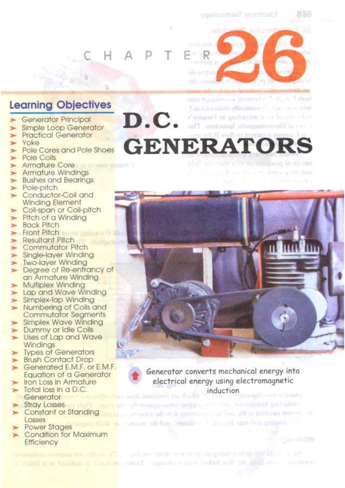 D.C. Generators: Chapter on Generator Principles and Windings - Studocu