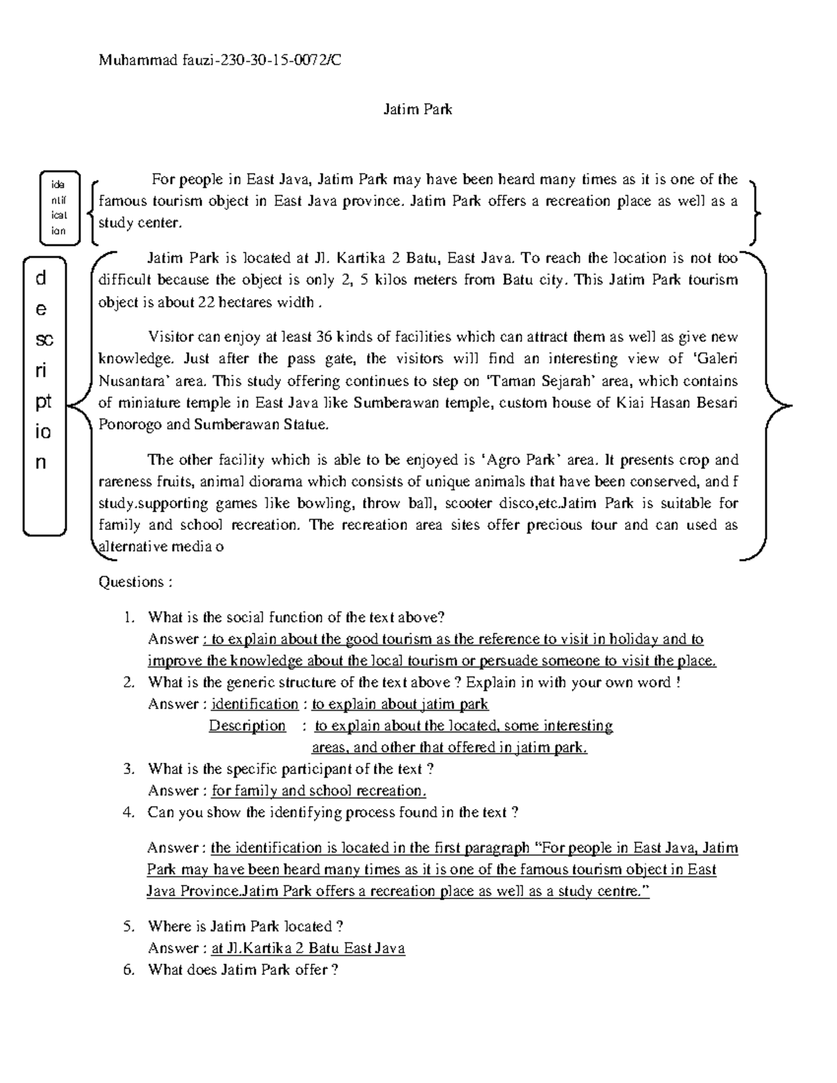 Jatim Park Tourism Overview and Facilities - Descriptive Text Analysis ...
