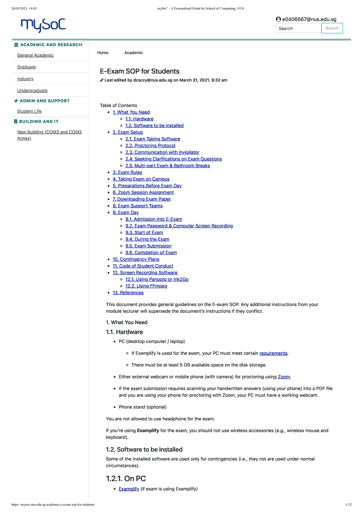 My So C - A Personalised Portal by School of Computing, NUS - CS2040C ...