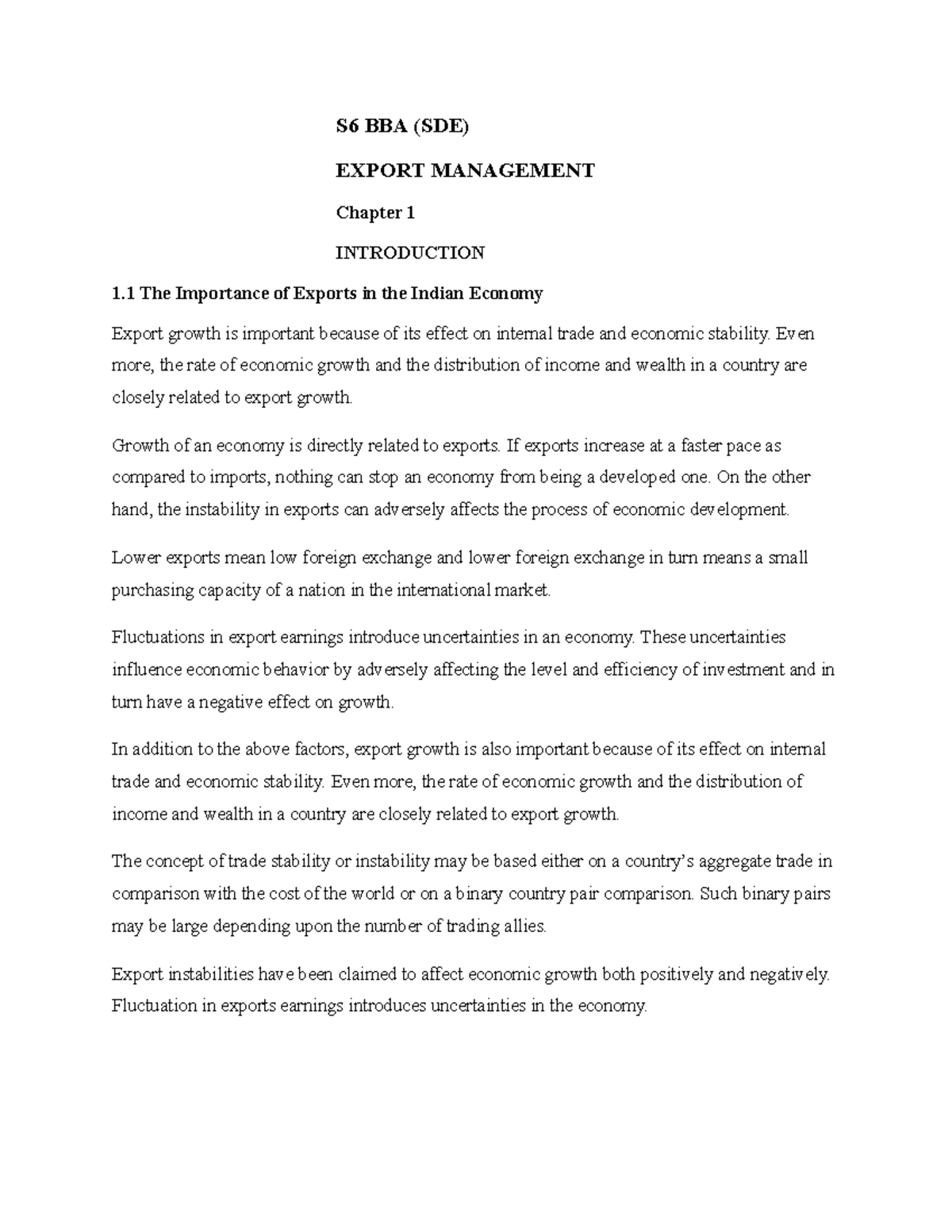 Export Mgt (2) - Comprehensive Lecture Notes on Export Management - Studocu
