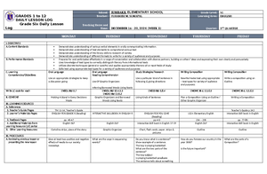 DLL English 6 Q3 W4: Daily Lesson Log for Grade 6 English - Studocu