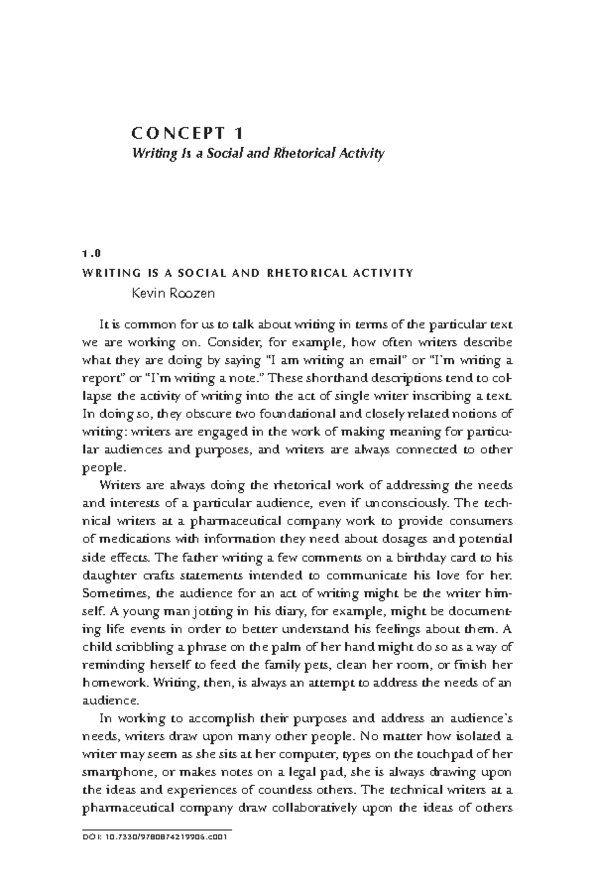 Concept 1: Writing as a Social and Rhetorical Activity (ENG 101) - Studocu