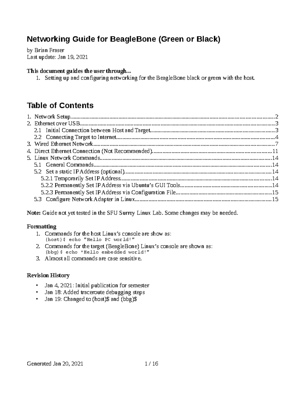 Networking Guide: Internet Connectivity via USB on BeagleBone (Final ...