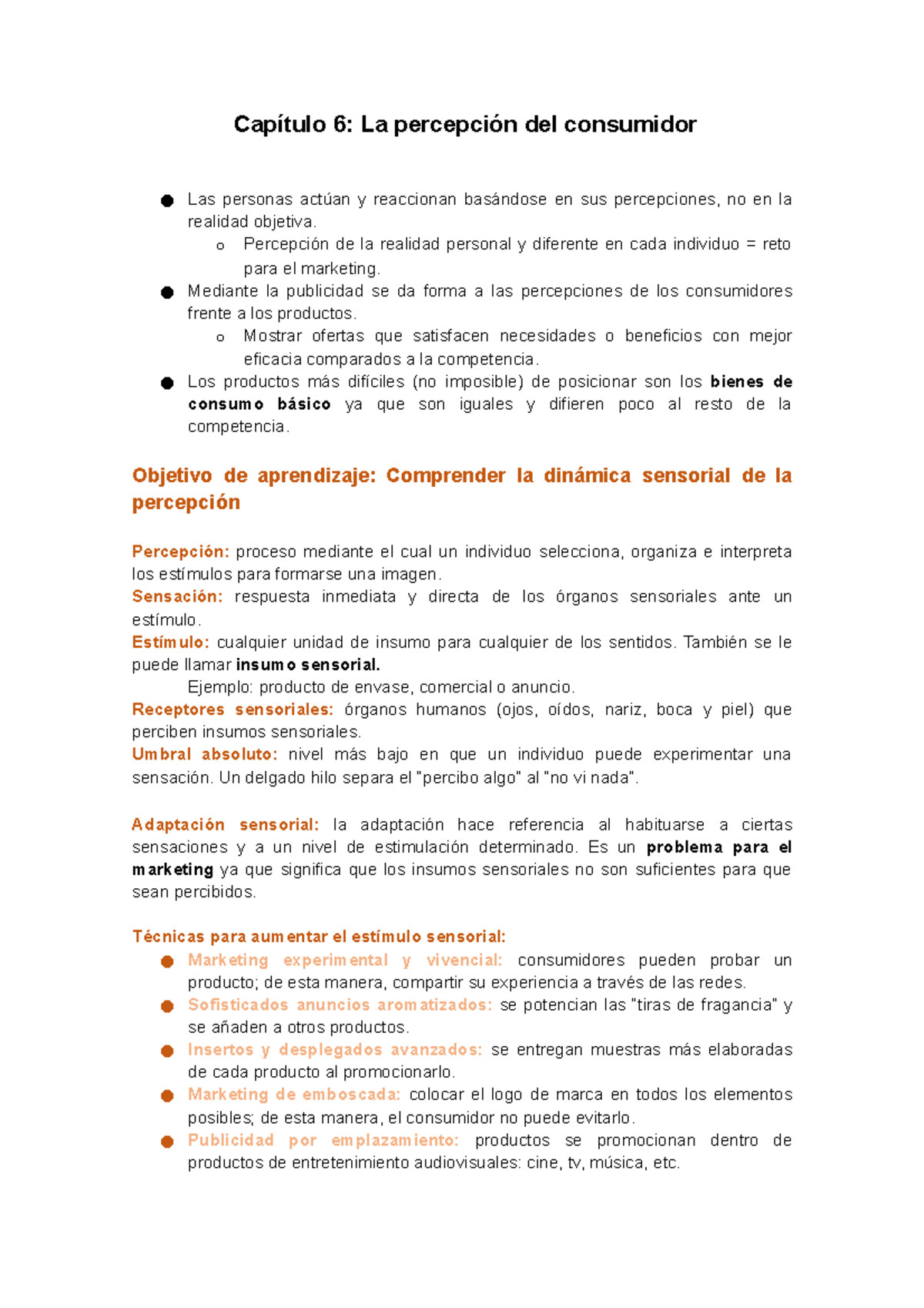 Capítulo 6: La Percepción del Consumidor en Marketing y Publicidad - Document Preview