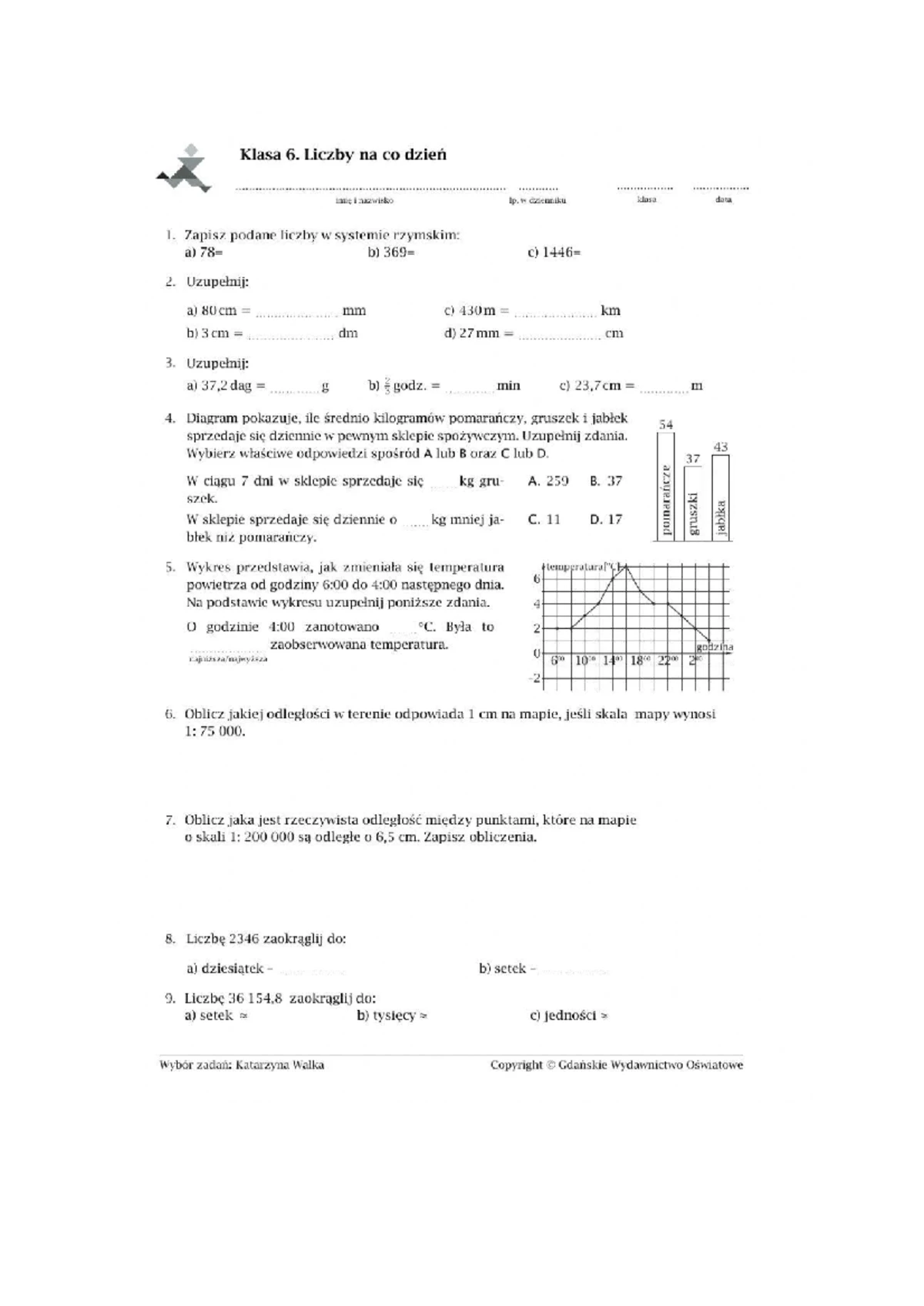 624287249 Klasa 6 Zaokrąglanie Liczb - Ćwiczenia i Opis - Studocu