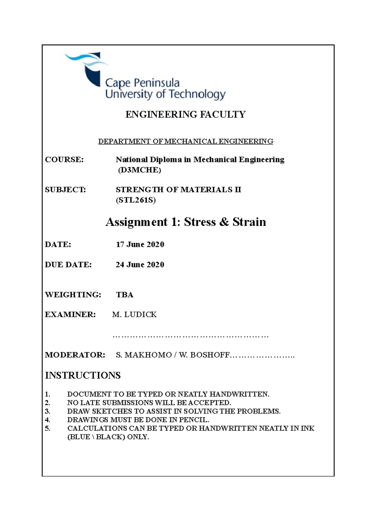 STL261S Assignment 1: Understanding Stress and Strain Concepts - Studocu