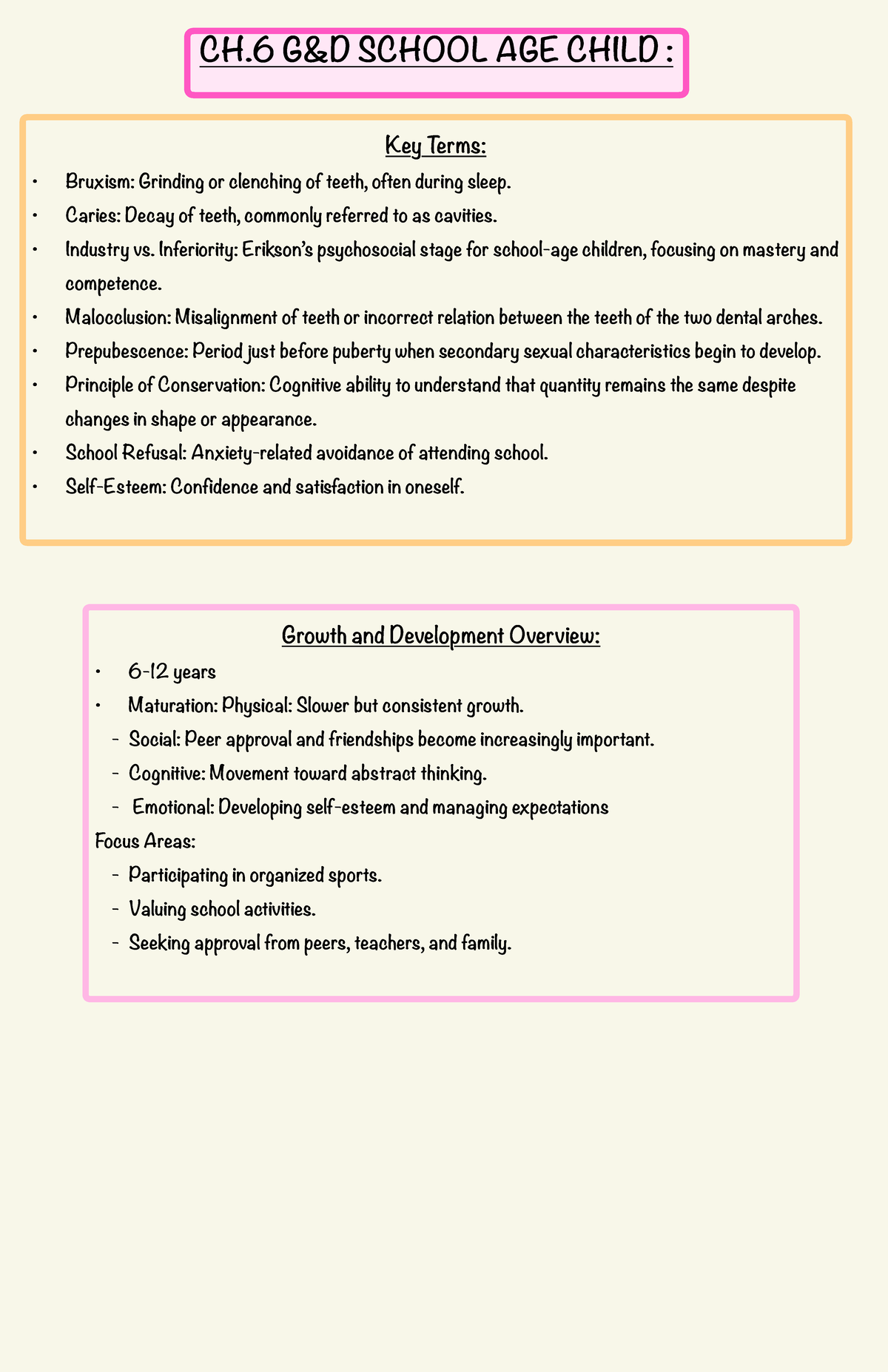 G&D 101: School Age Child - Growth & Development Overview Notes - Studocu