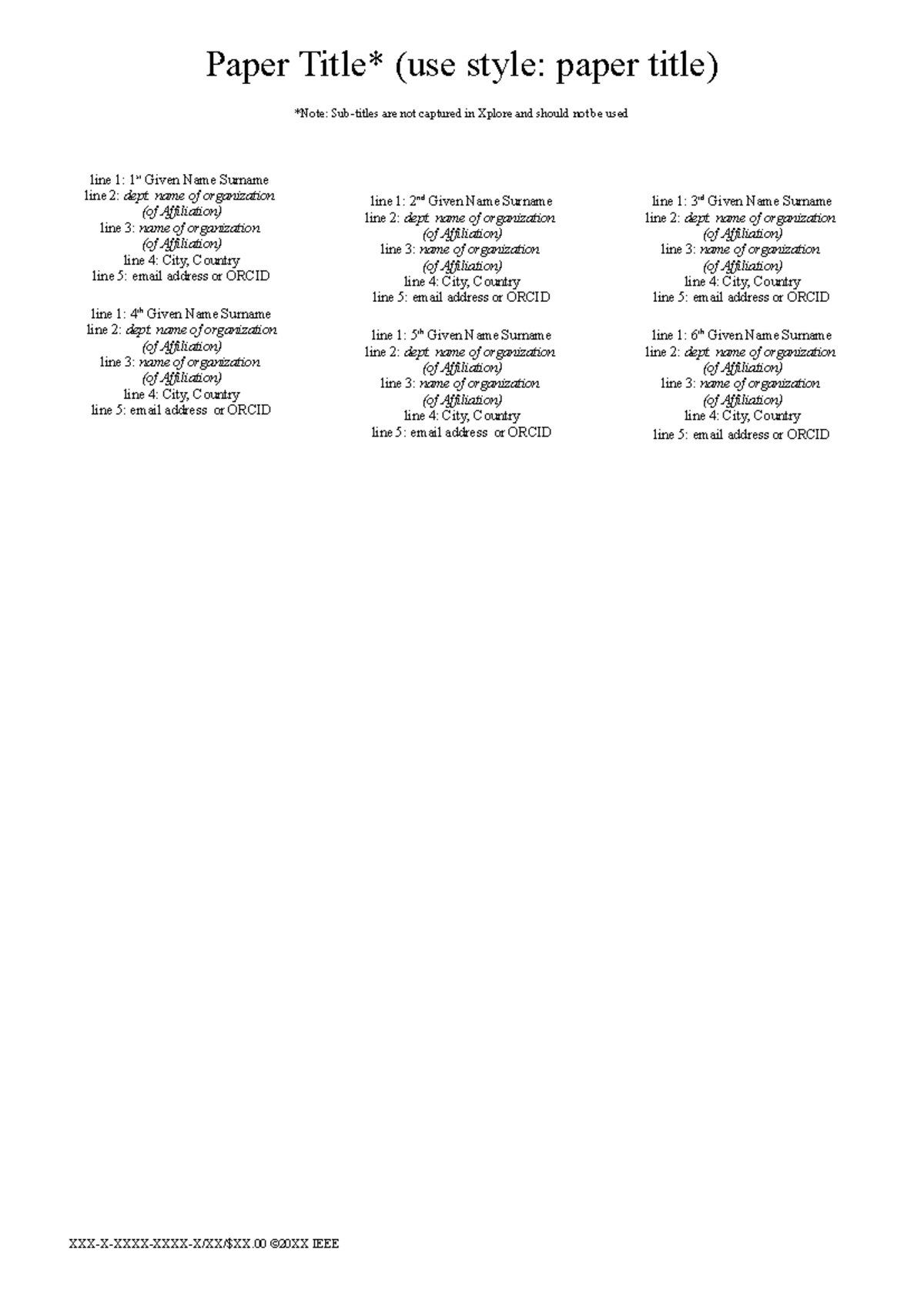 Conference Template A4: Formatting Guidelines for Papers - Studocu