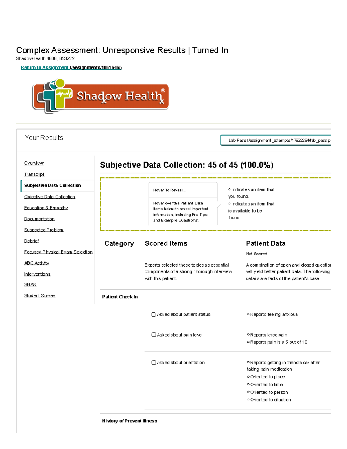 ShadowHealth 4606 - Complex Assessment: Cardiac Intervention
