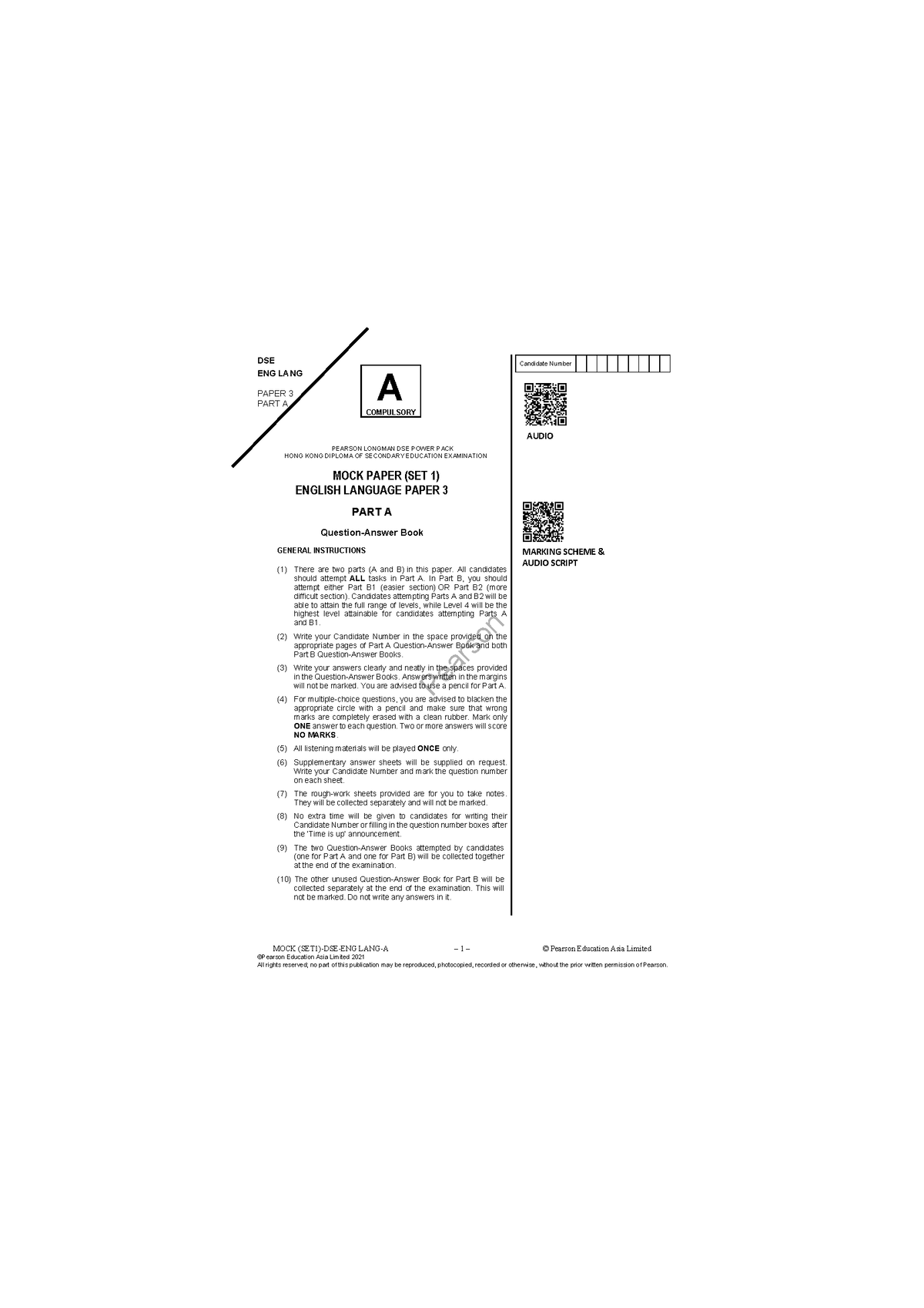 HKDSE English Language Paper 3 Mock Exam (Set 1) - Comprehensive Guide ...