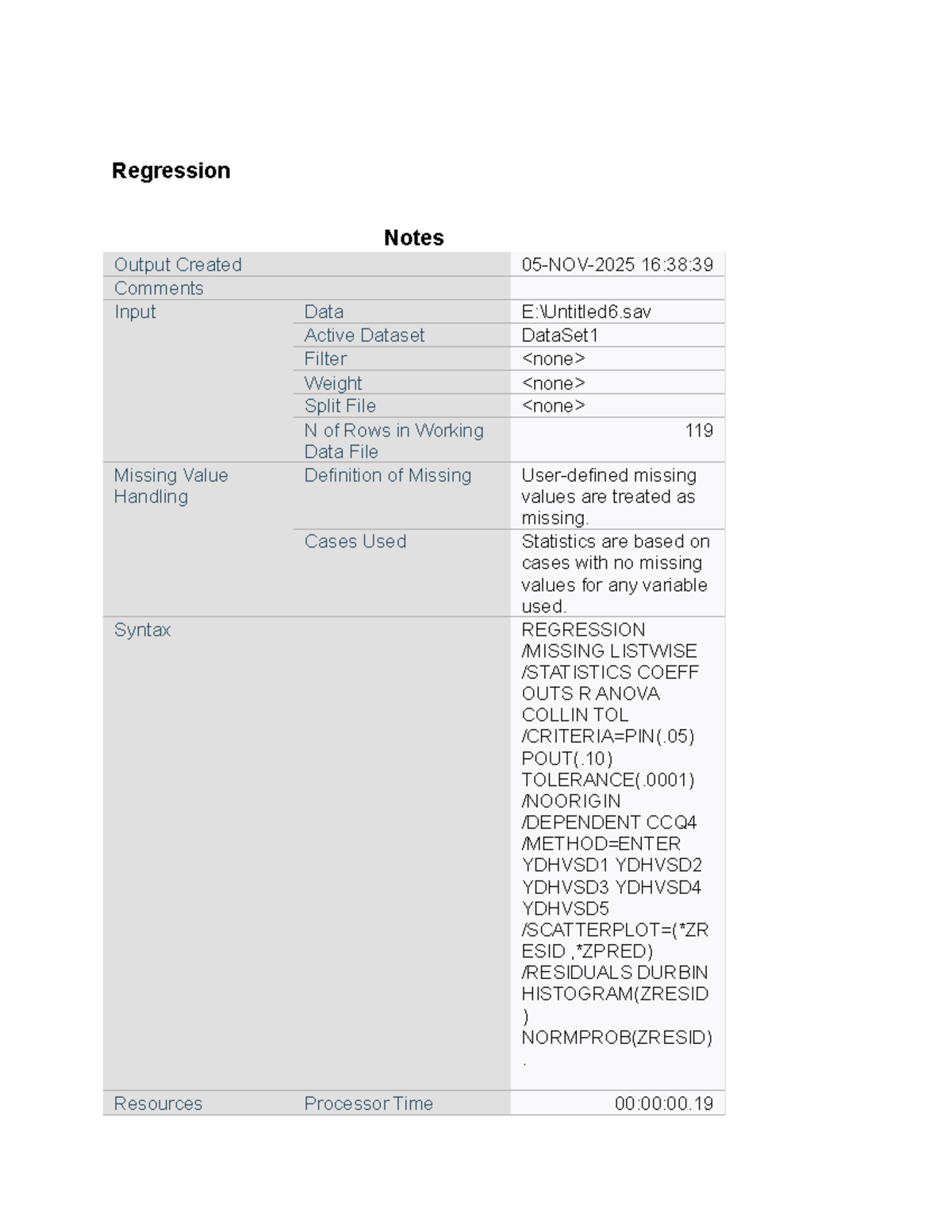 HQ19 - Regression Analysis Notes on Missing Value Handling - Studocu