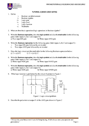 Procedure for Logic Gates: Inverter, AND, OR - PHY340 Lab - Studocu