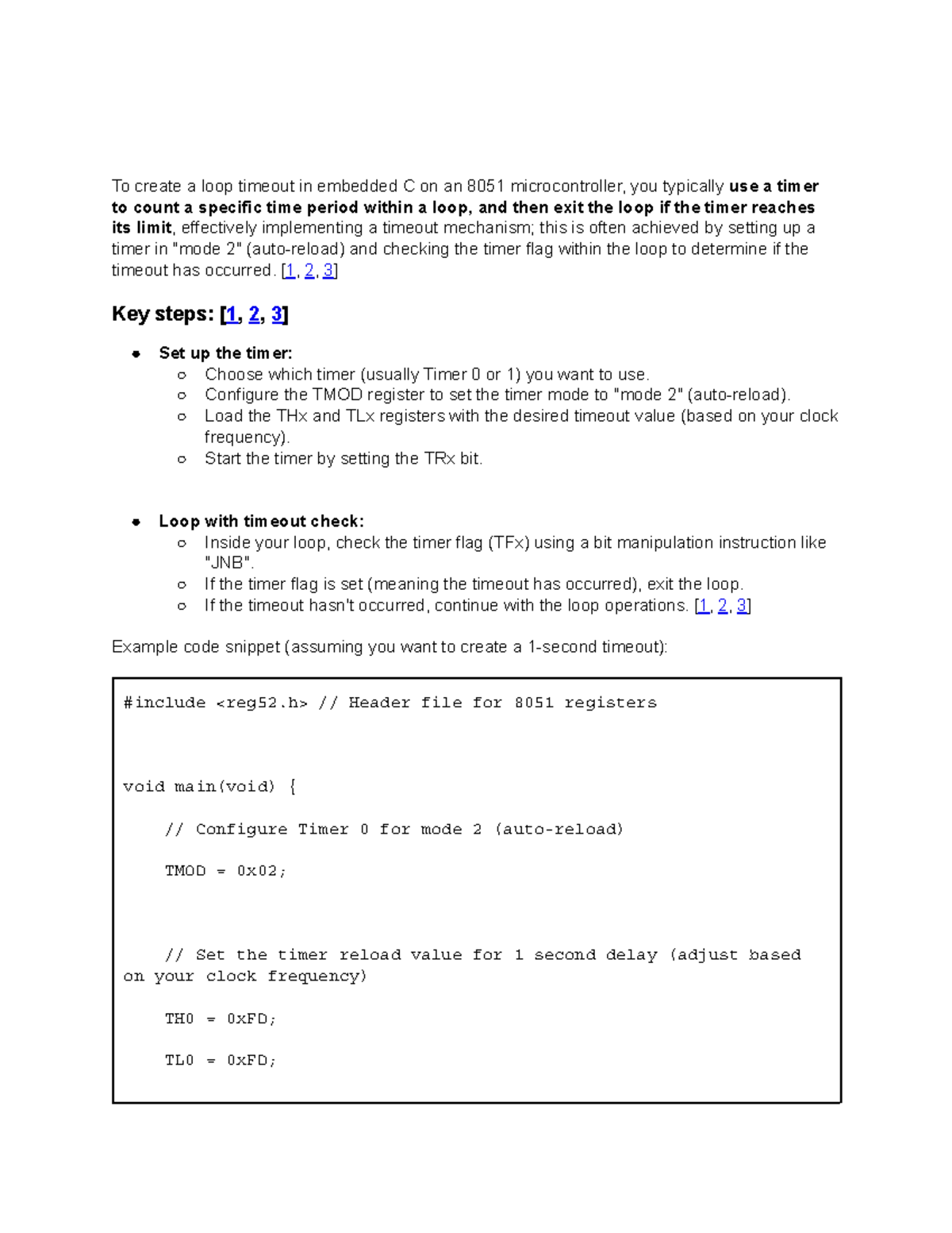 Loop Timeout Implementation in Embedded C for 8051 Microcontroller ...