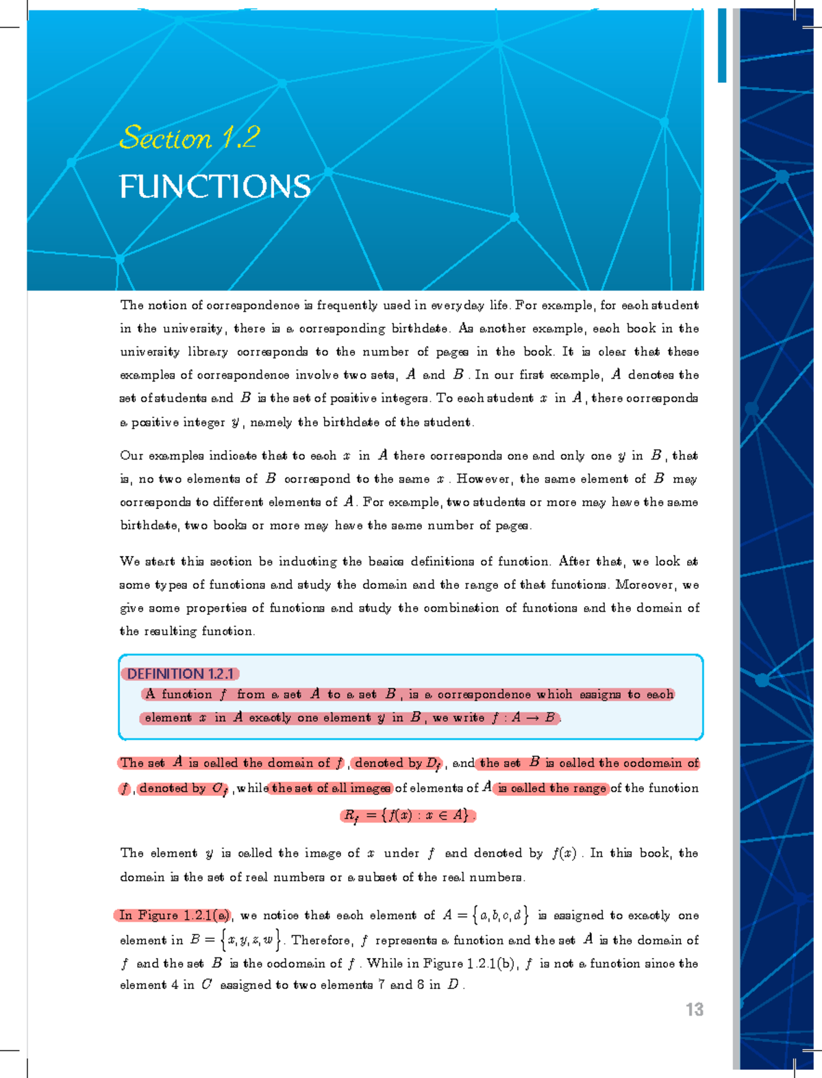 CHAPTER 1.2 FUNCTIONS: Understanding Correspondence and Types of ...