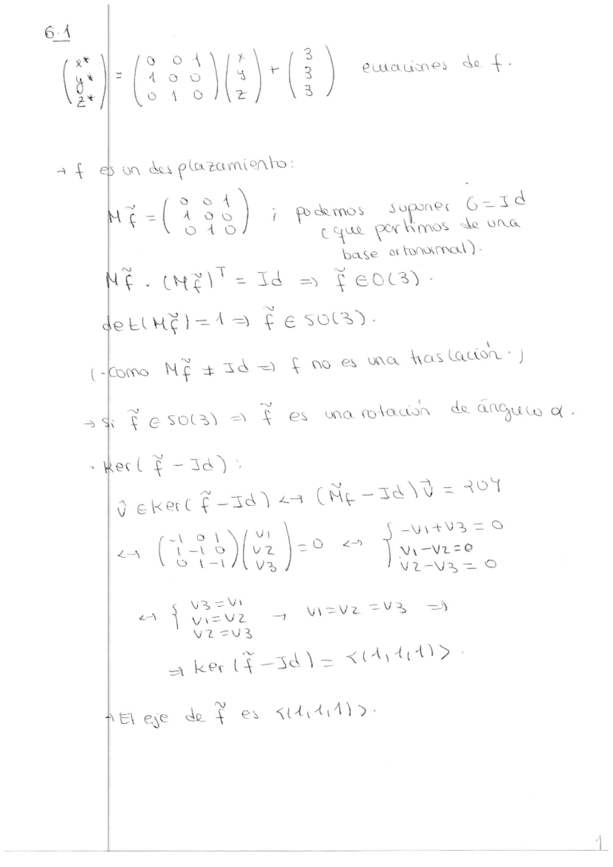 6.1 - 6.4: Estudio de Desplazamientos y Rotaciones en Dimensión 3 - Studocu