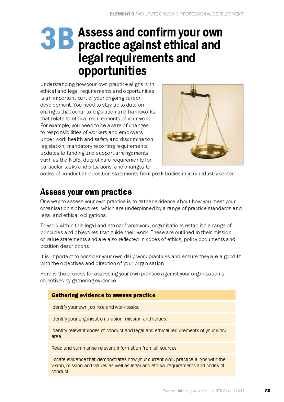 CHCPRP003 - Assessing Practice: Legal & Ethical Alignment in Community ...
