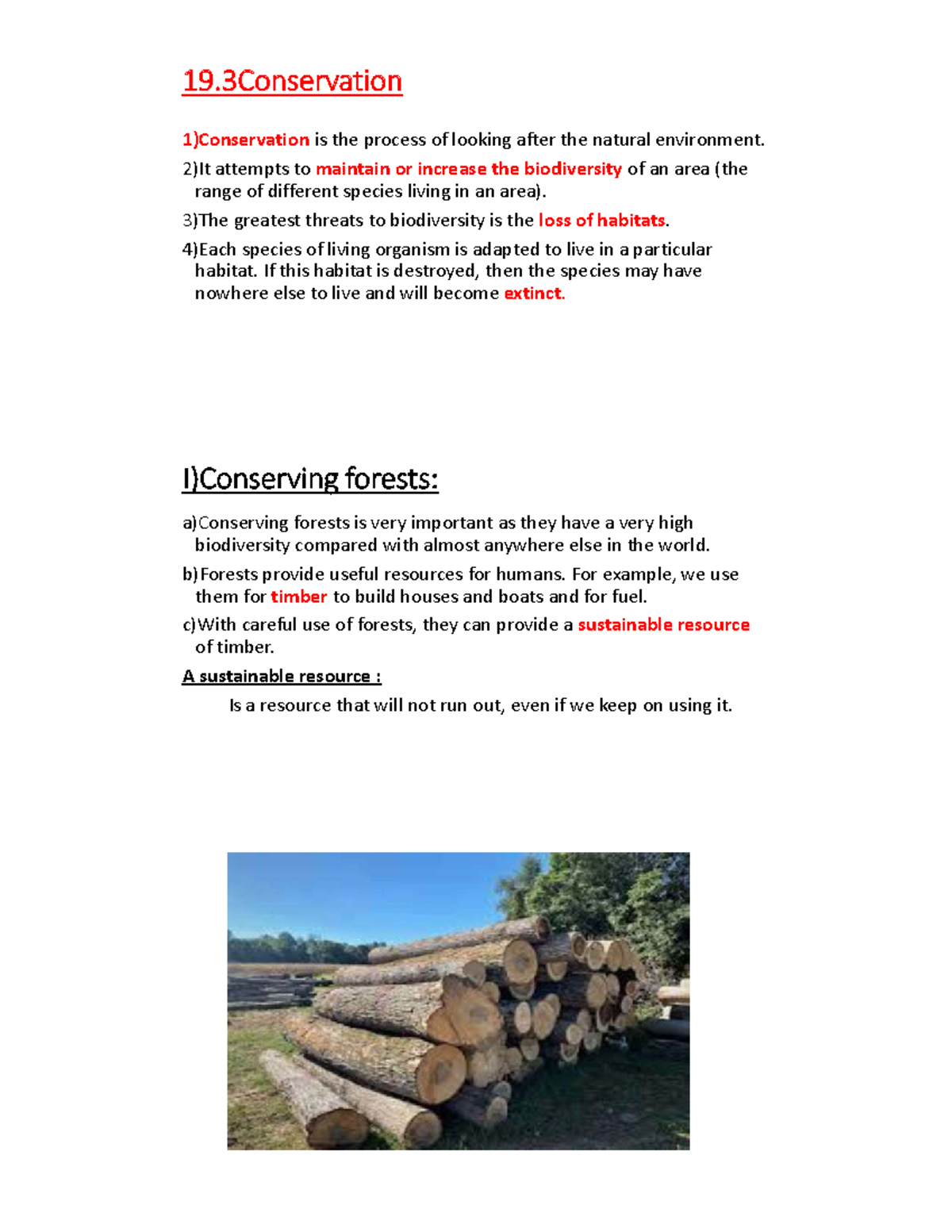 Conservation y10 - Good so do of - 19. 3 Conservation 1)Conservation is ...