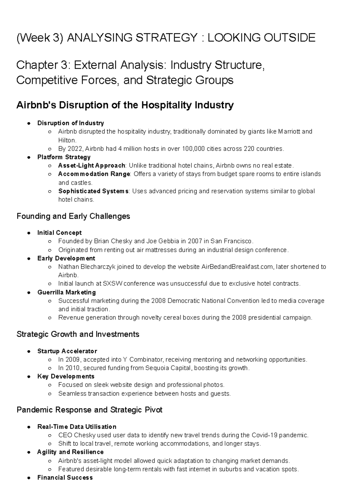 (Week 3) Analysing Strategy Looking Outside - (Week 3) ANALYSING ...