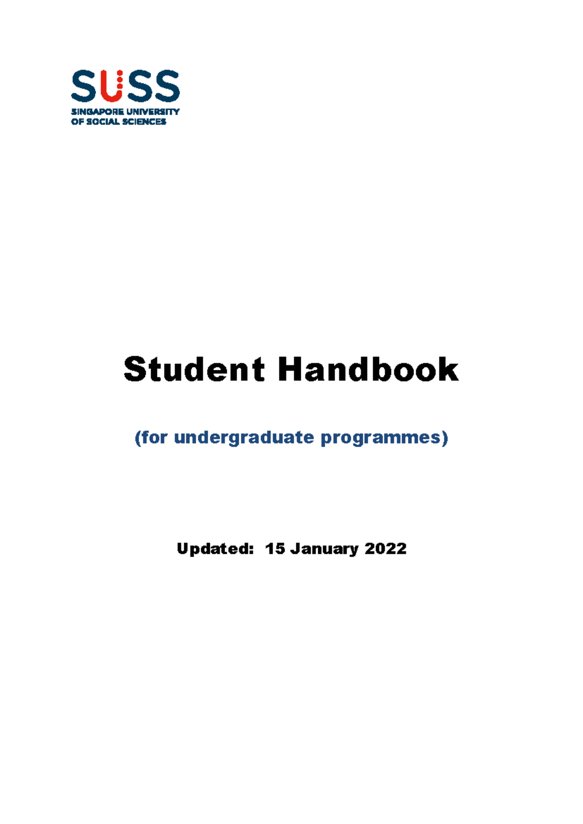 Combined UG Student Handbook January 2022 1642527192 - Student Handbook ...
