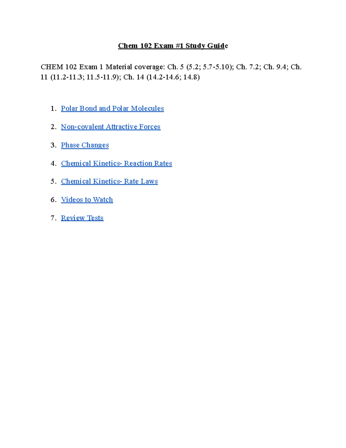 Final Exam Answers Key for CHEM 102 Winter 2022 - Studocu