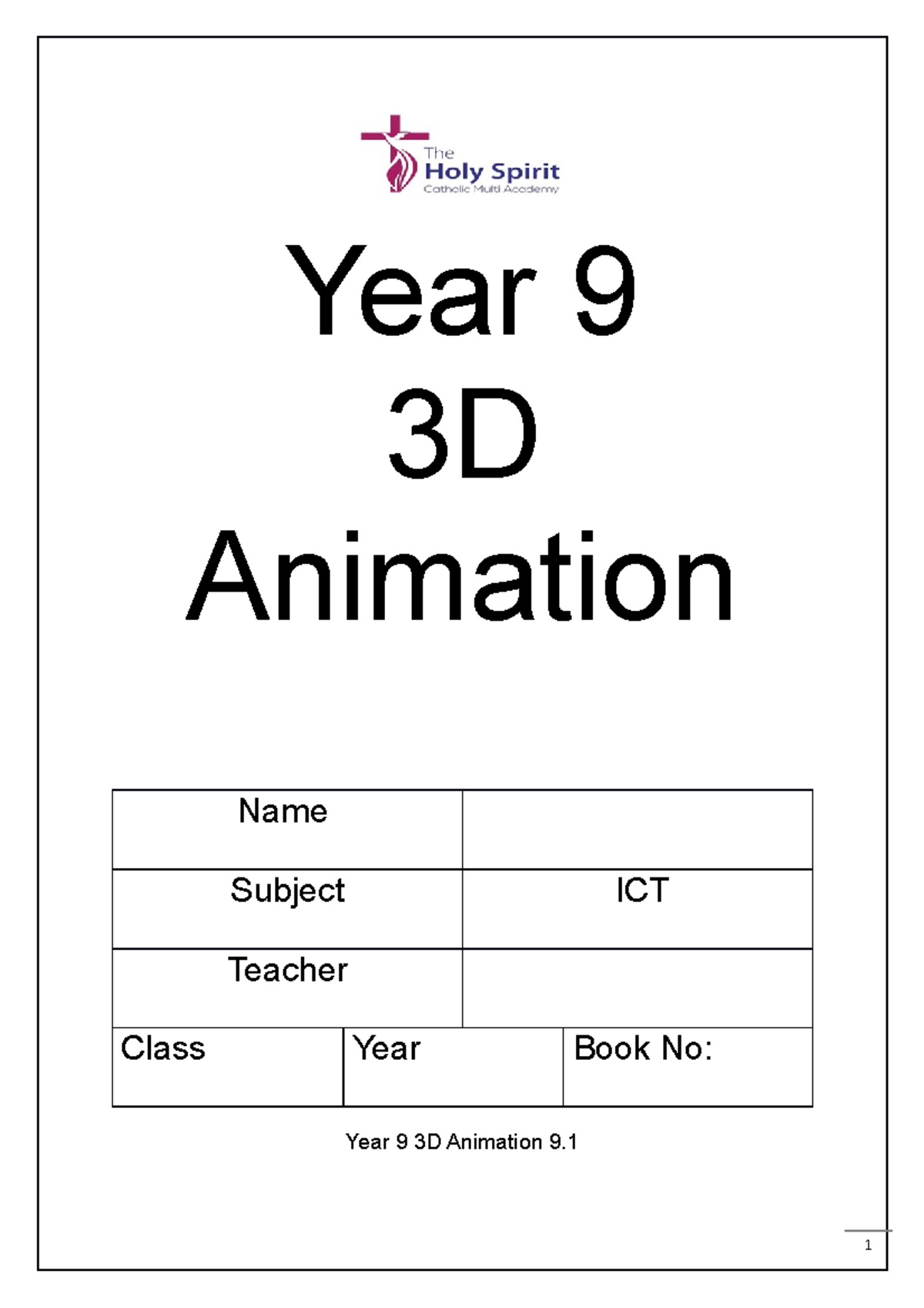 Year 9 3D Animation: Lesson Plans & Learning Intentions Document - Studocu