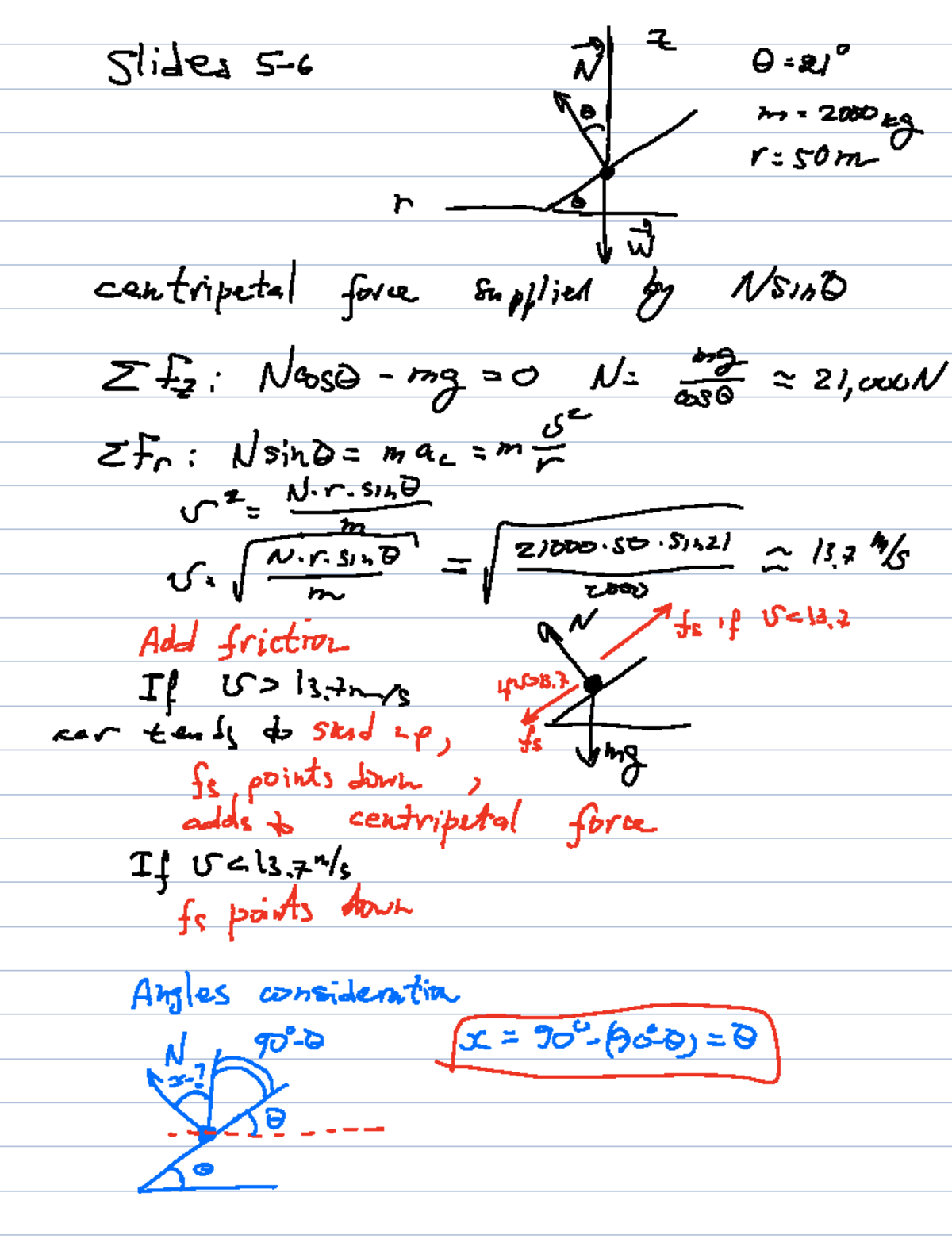 Lecture Notes 7: Centripetal Force and Acceleration Concepts - Studocu