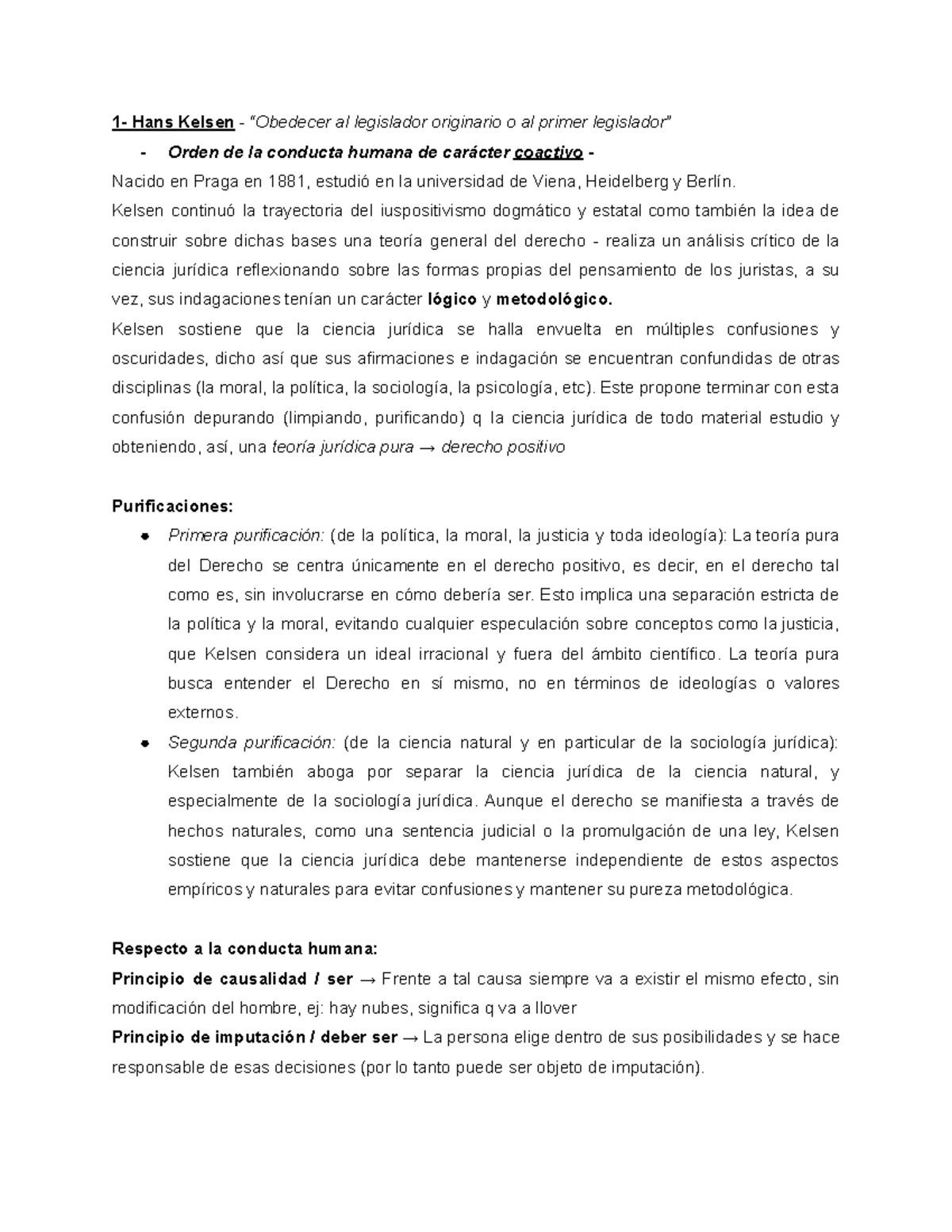 Teoría pura del Derecho según Kelsen y otros: Claves y Comparaciones - Document Preview