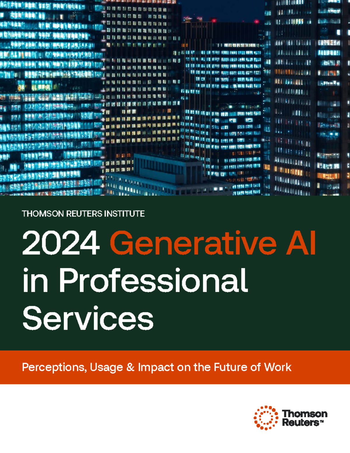 THOMSON REUTERS 2024 Generative AI in Professional Services: Insights ...