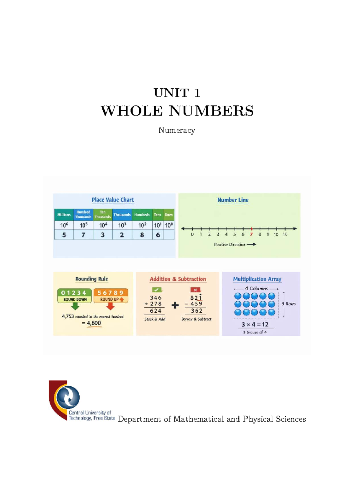 Unit 1 260210: Whole Numbers & Basic Operations Overview - Studocu