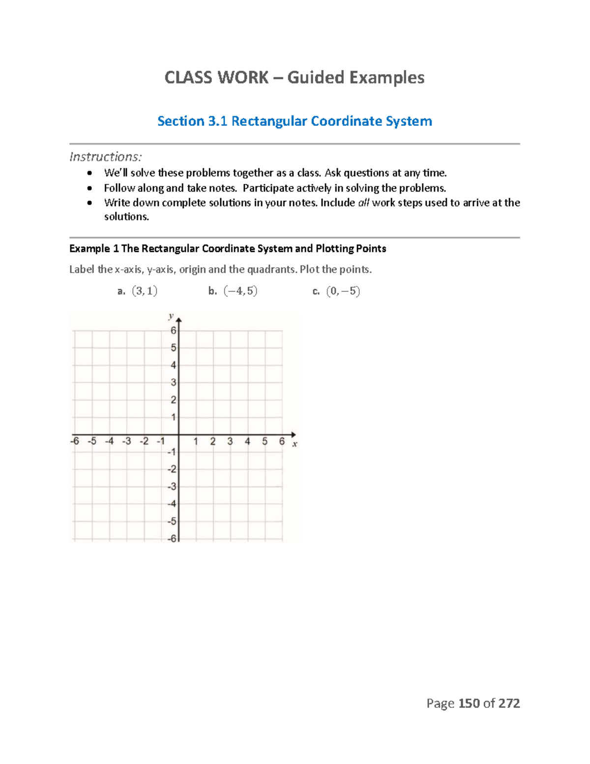 3.1 CGW Guided Examples: Rectangular Coordinate System - Studocu