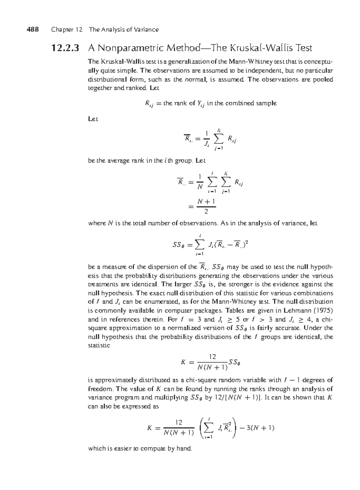 488 Chapter 12: Nonparametric Test in ANOVA Analysis - Studocu