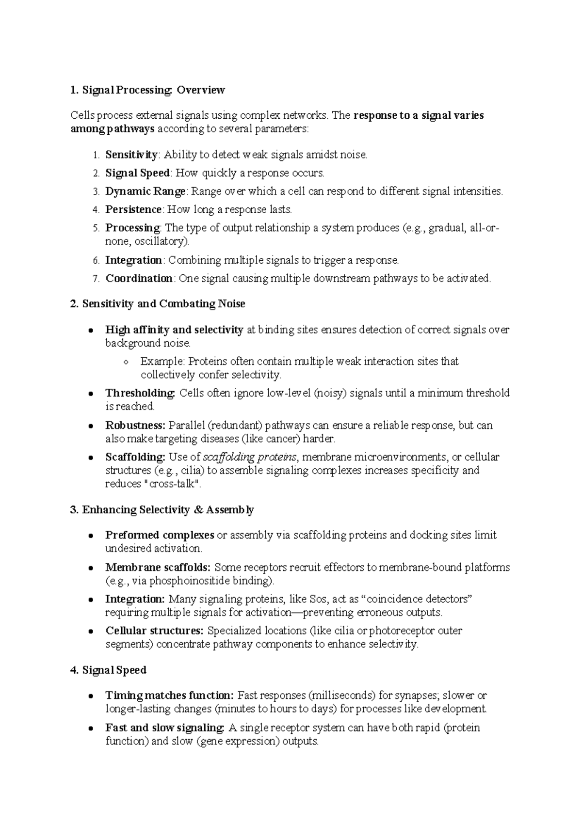 Lecture 3 Study Guide: Signal Processing Overview and Mechanisms - Studocu