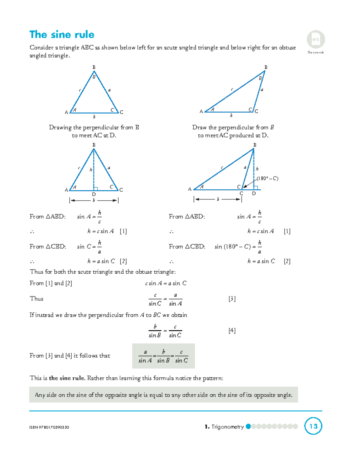 Sine and Cosine Rules in Triangle Geometry (MATH101) - Studocu