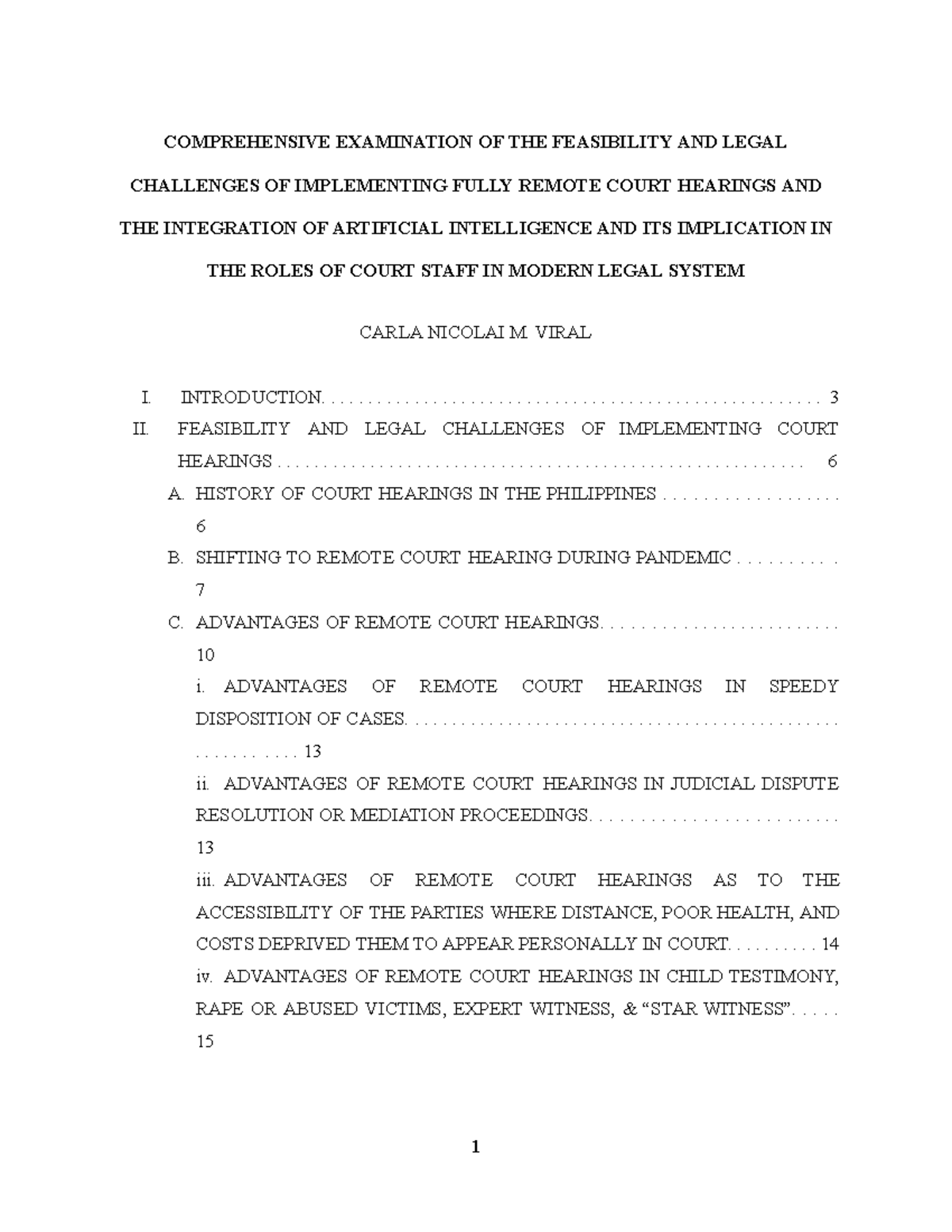 Feasibility and Legal Challenges of Remote Court Hearings: A Study (LAW ...