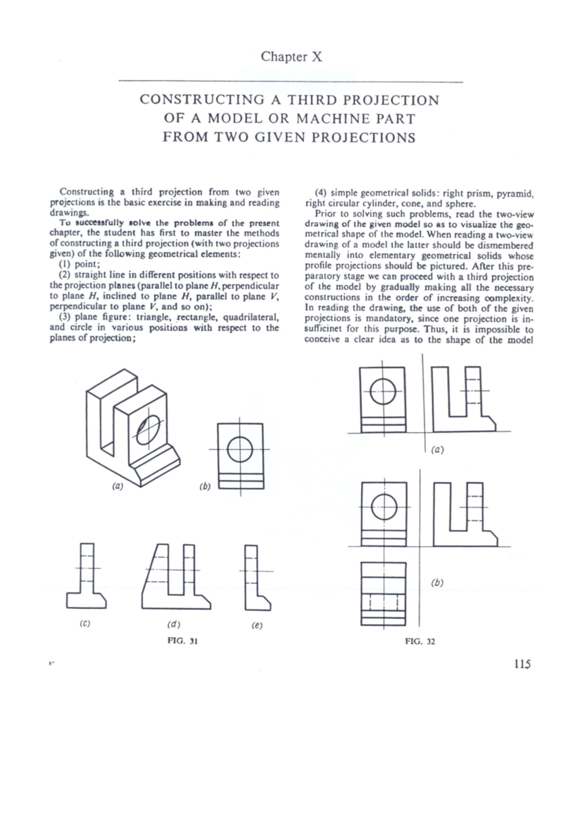Chapter X: Constructing Third Projections from Given Projections - Studocu
