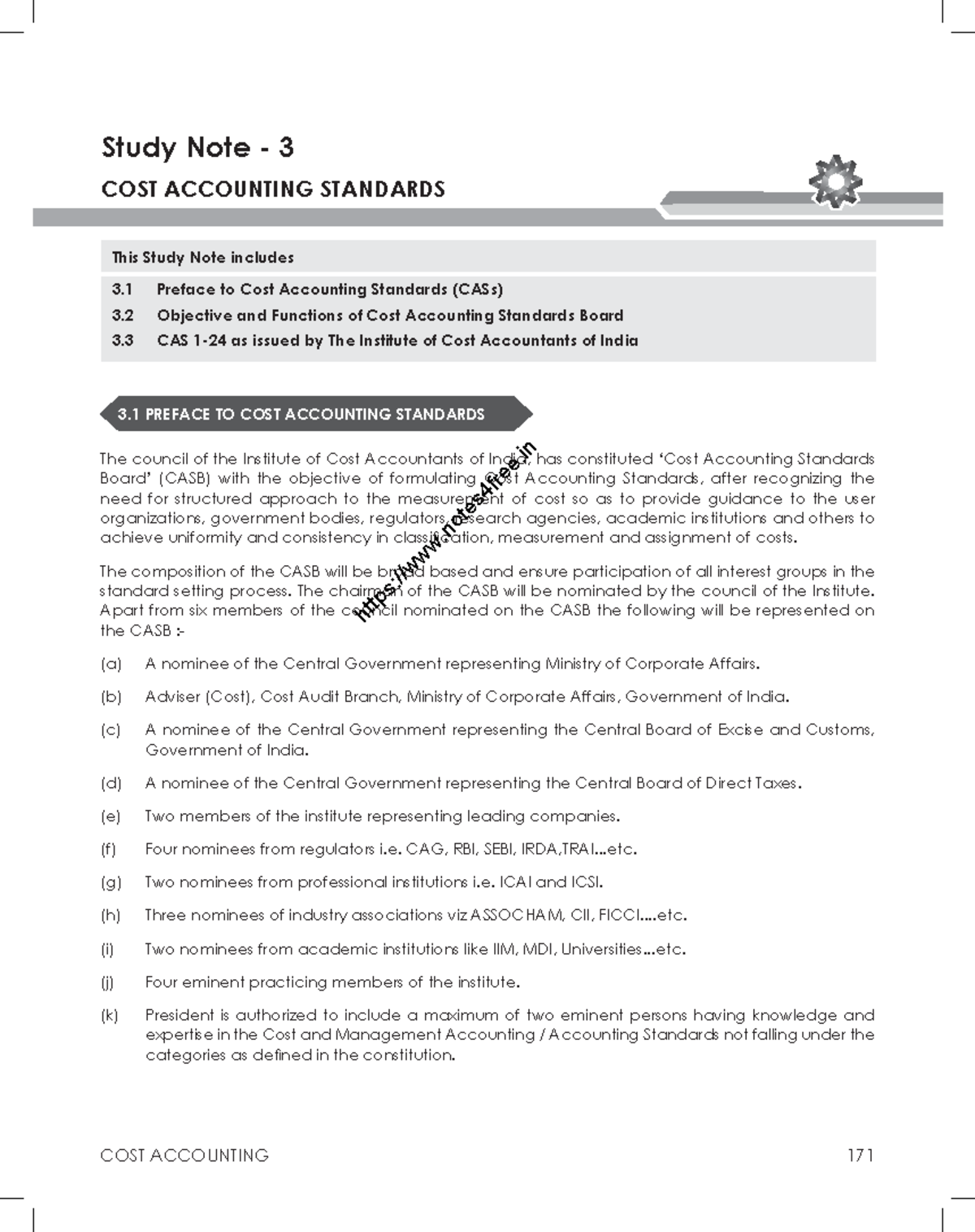 COST- Accounting-note 3 - notes4free Study Note - 3 COST ACCOUNTING ...