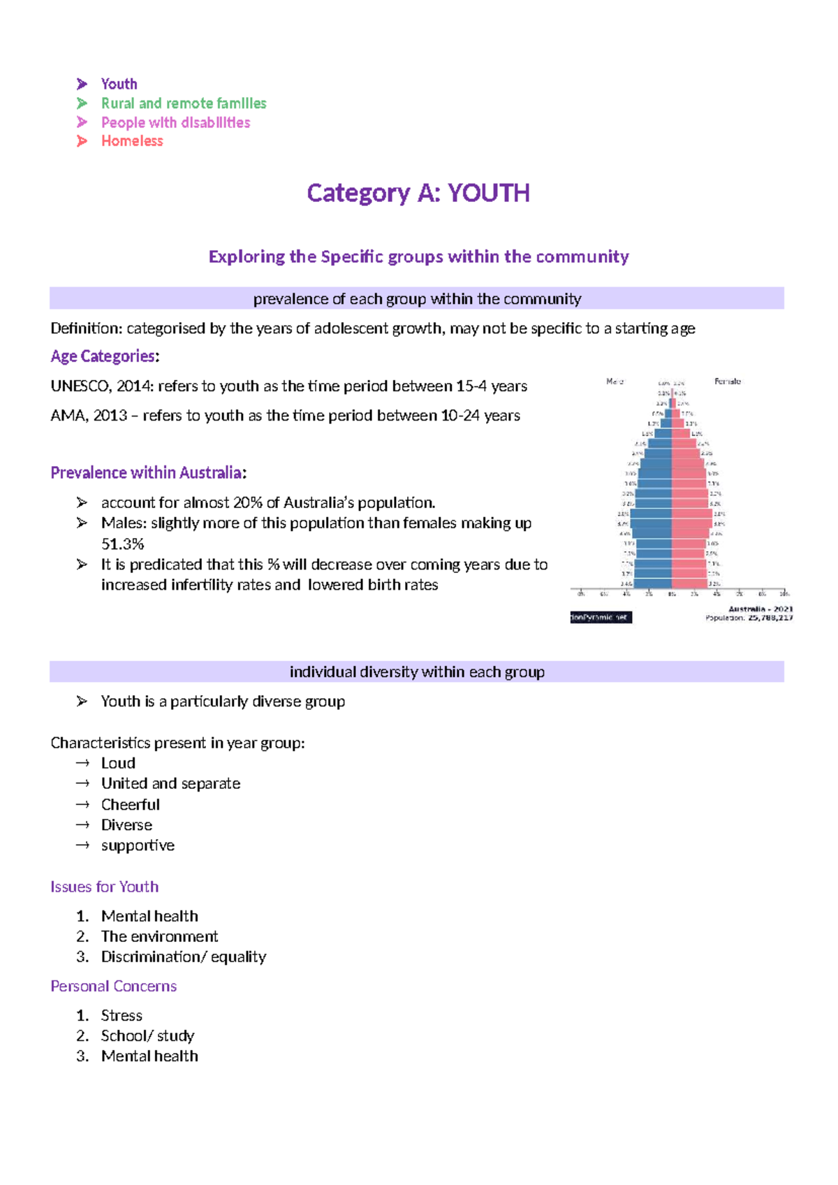 Category A: Youth in Rural and Remote Families with Disabilities - Studocu