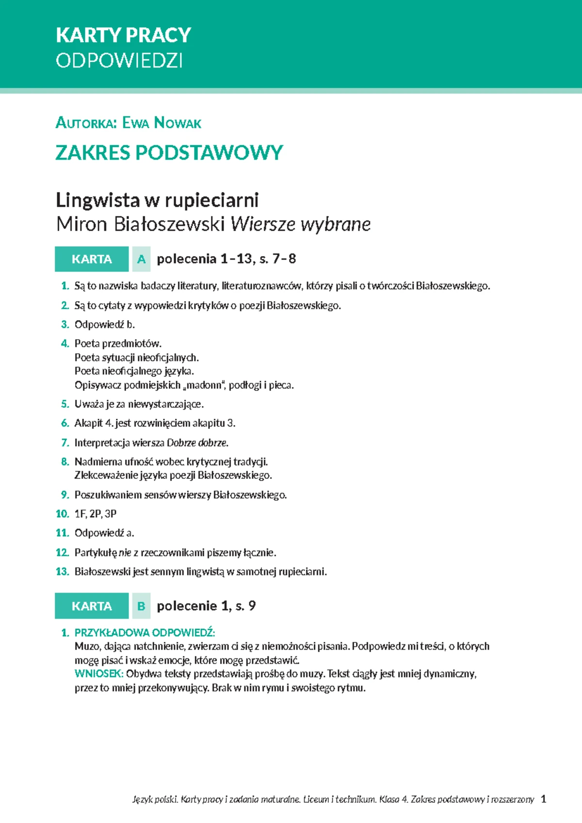 Sprawdzian z Rzeczownikami i Przymiotnikami - Kl. IV - Studocu