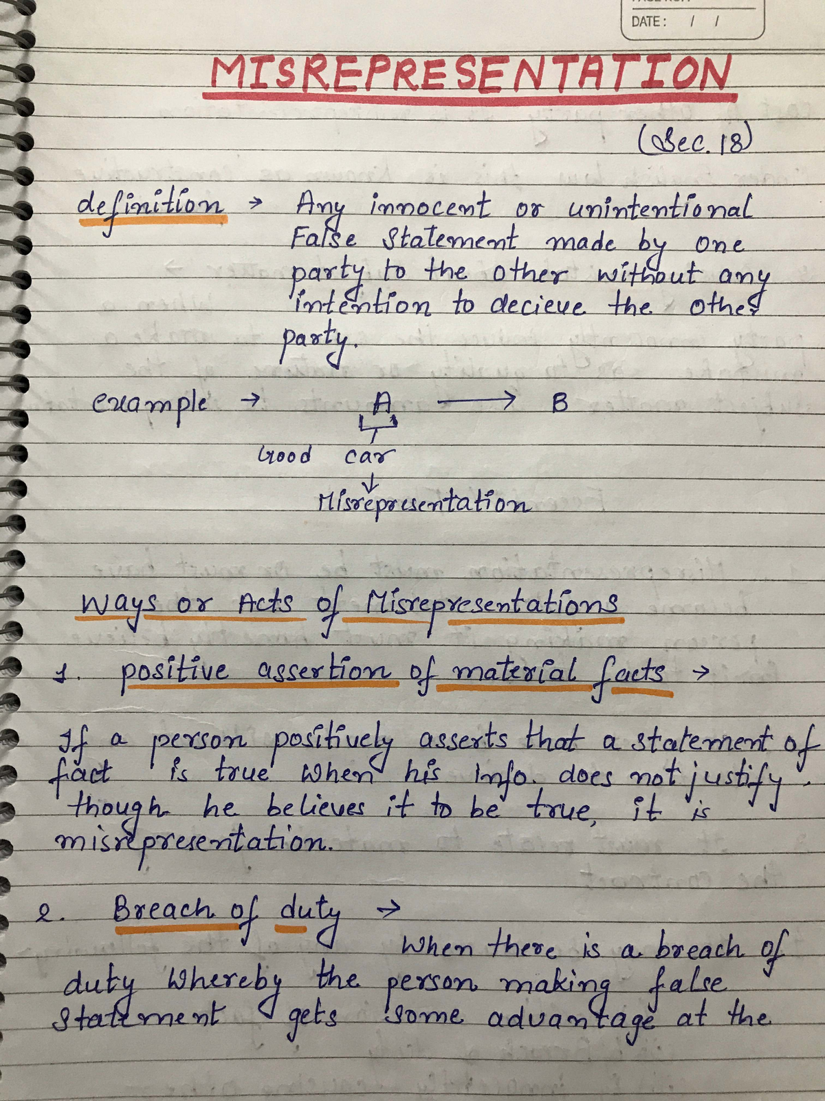 T4 - Misrepresentation and Mistakes in Contract Law (Sec. 18 & 21 ...