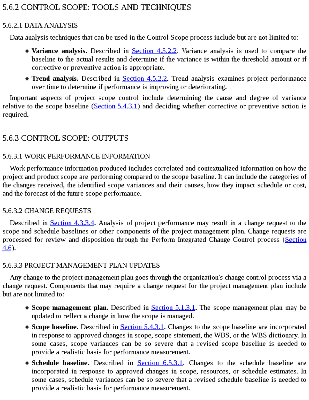 A guide to the project management body of knowledge 6e-155 - 5.6 ...