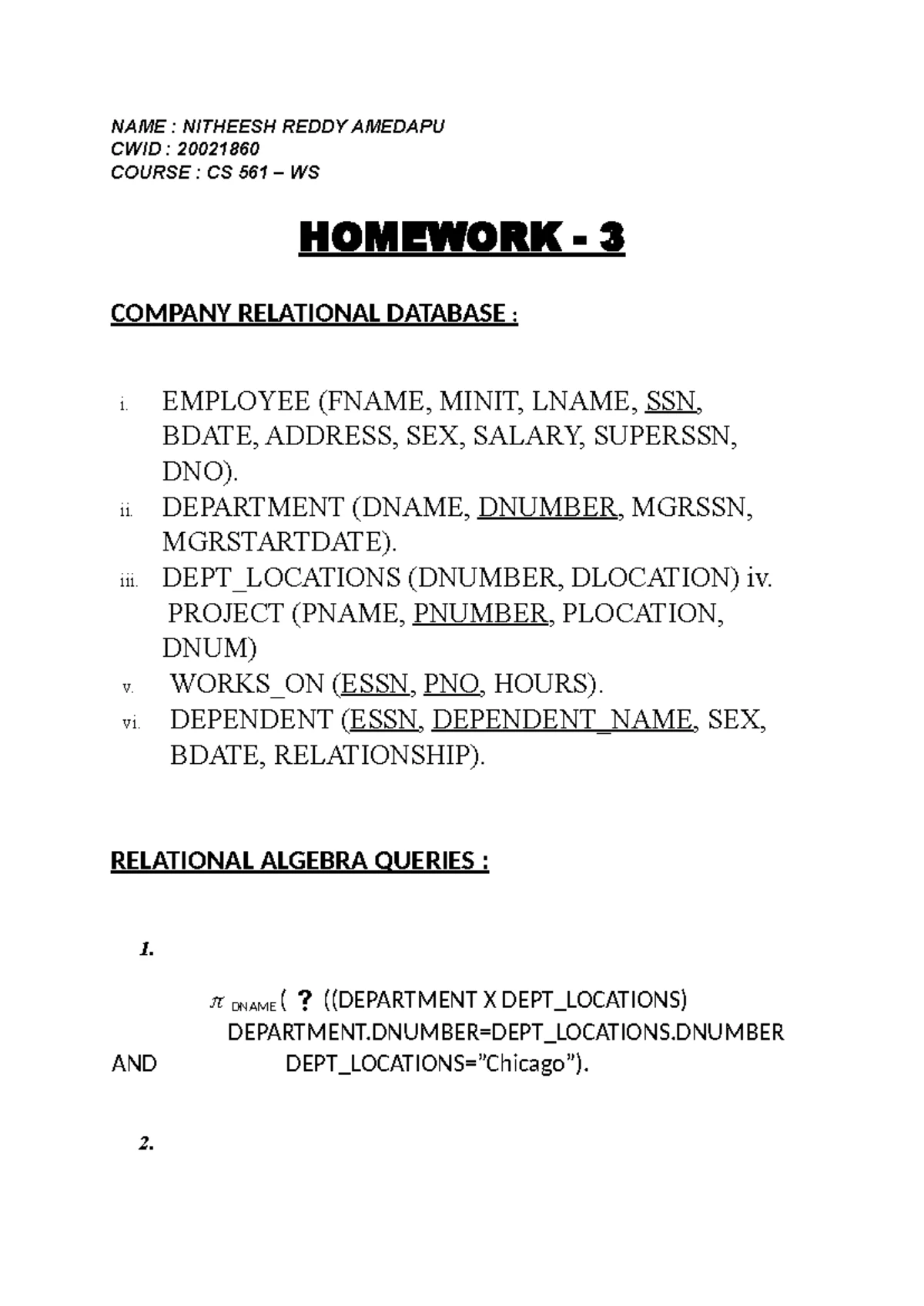 Dhruvin - it's database management assignment 1 - CS 442/561 Page 1 of ...