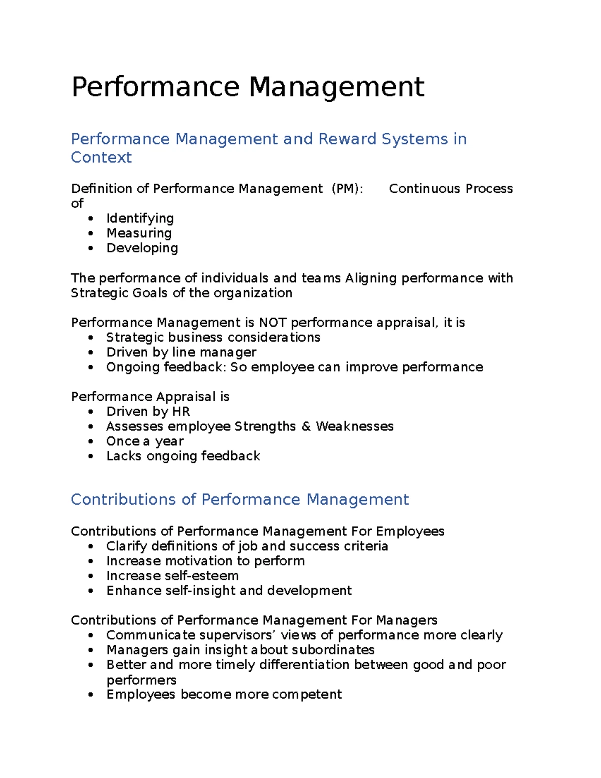 Chapter 9 Performance Management and Appraisal - 1 Human Resource ...