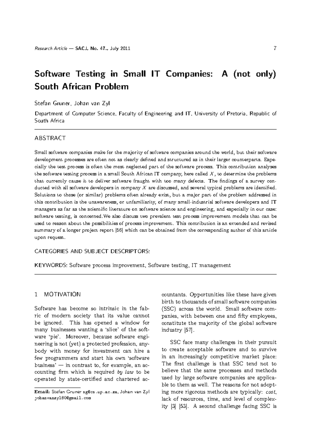 Improving Software Testing Processes in Small IT Companies: A Case ...