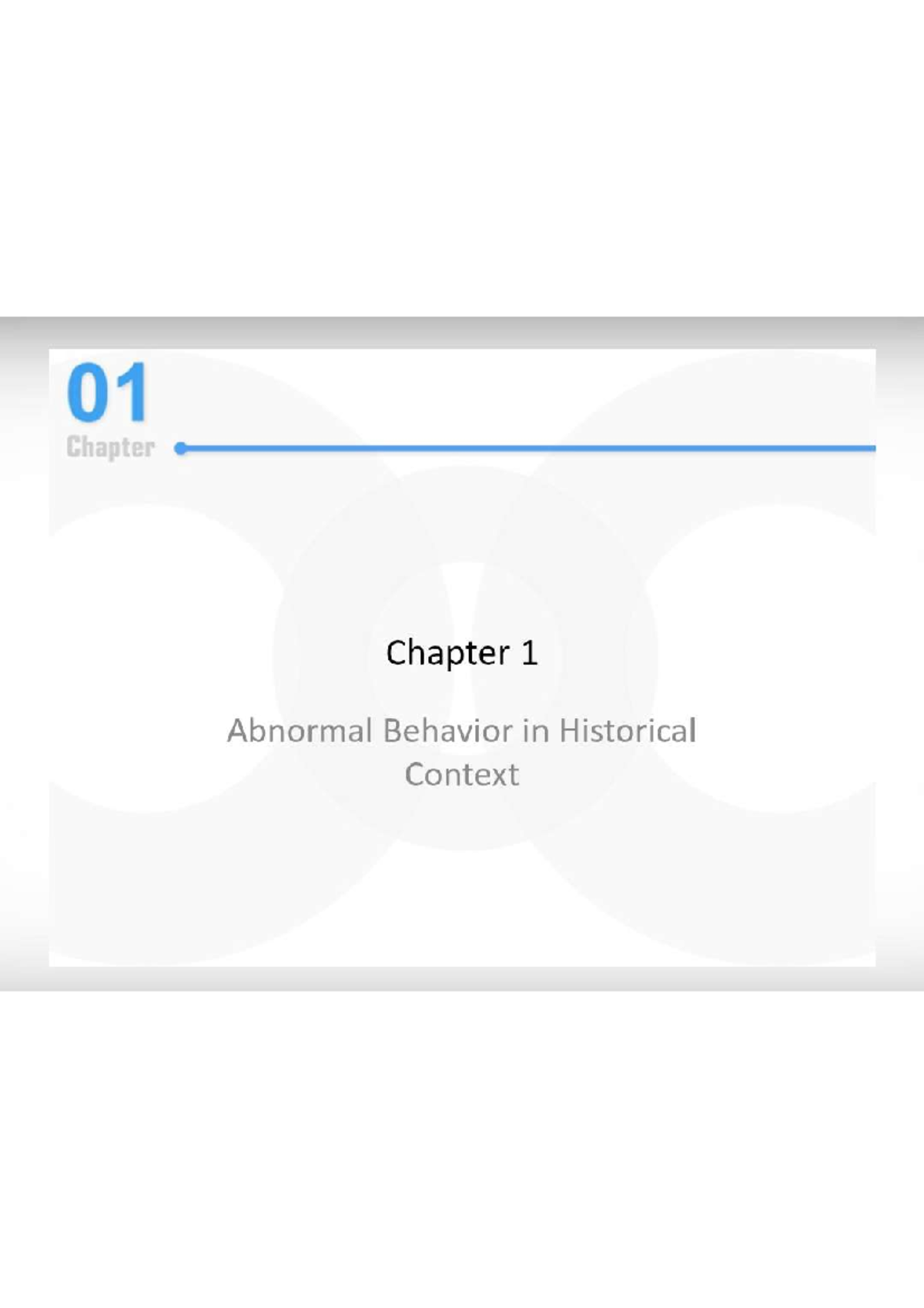 PSY 101 Lecture Notes: Chapter 1 - Abnormal Behavior in Context - Studocu