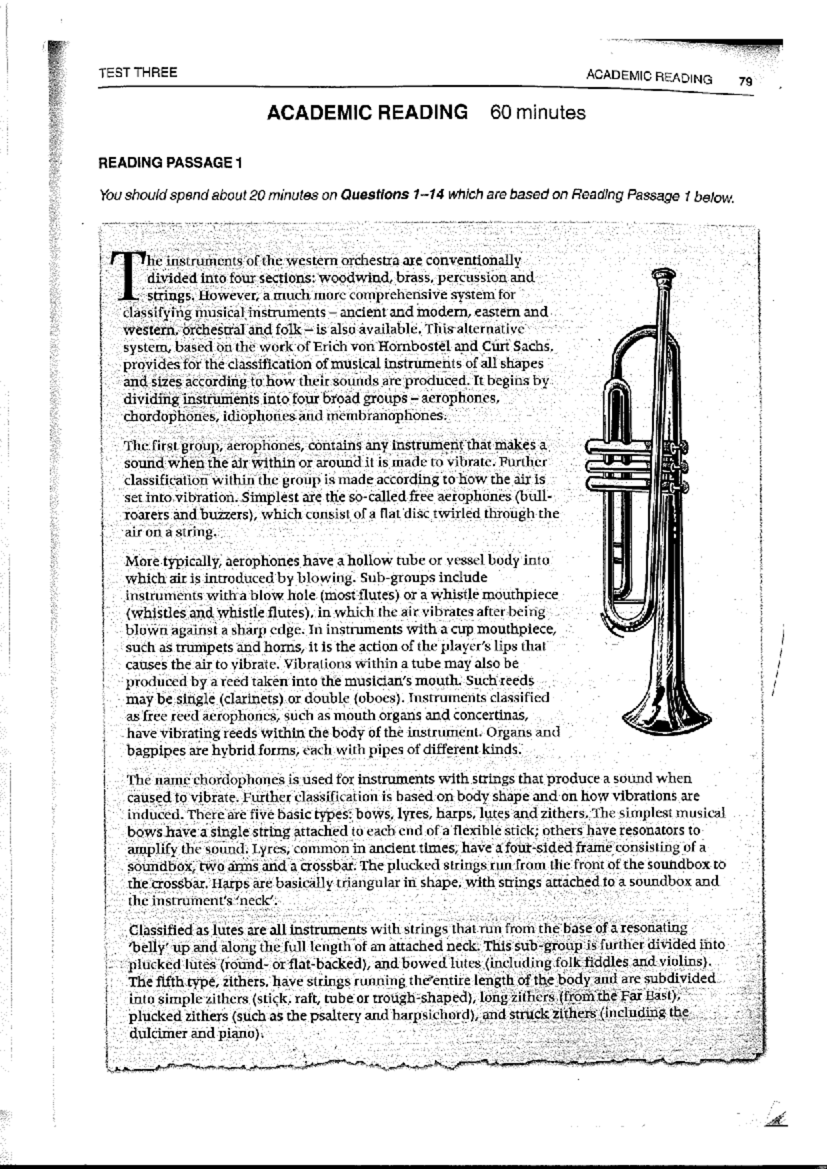 B2 Academic Reading Test 3: Instrument Classification and Learning ...