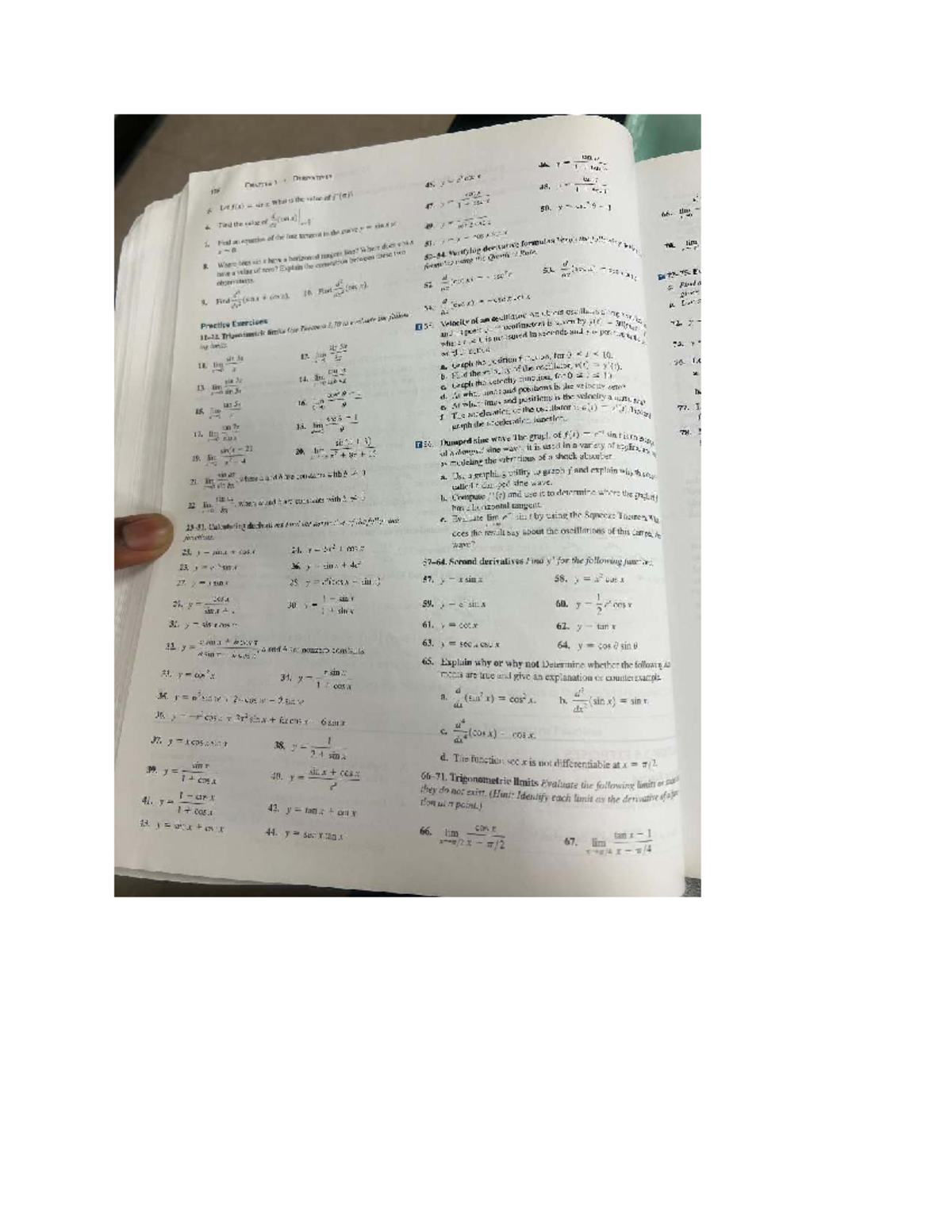 CSC 101 CHAPTER 3: Derivatives and Trigonometric Functions - Studocu