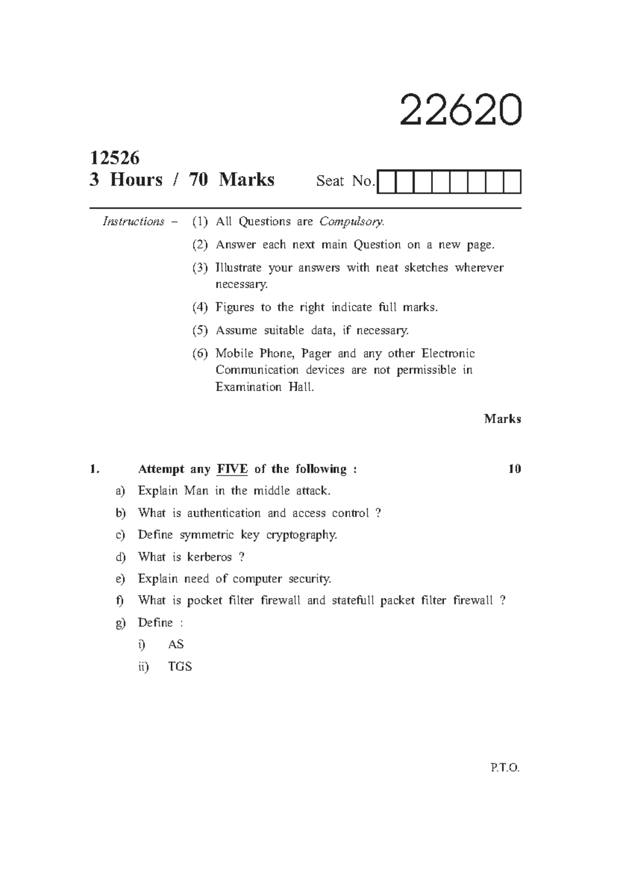 22620 Midterm Exam: Computer Security Concepts & Techniques - Studocu